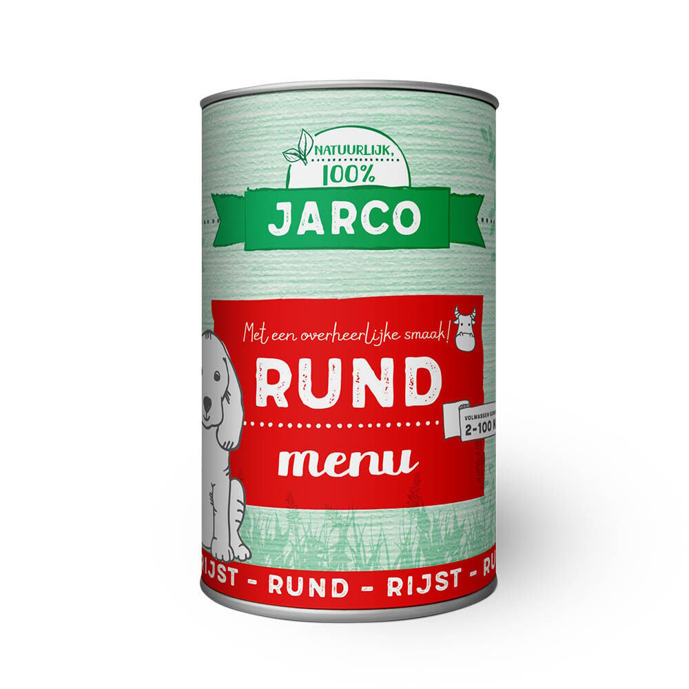 Jarco Dog Blik - Hondenvoer - 400 Gram - rund Jarco Dog Blik - Hondenvoer - 400 Gram - rund