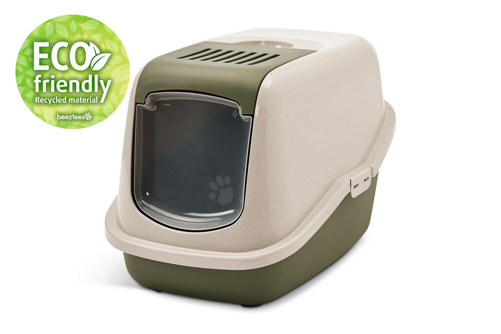 Savic Nestor Happy Planet - Kattenbak - Groen - 39x39x56 cm Savic Nestor Happy Planet - Kattenbak - Groen - 39x39x56 cm