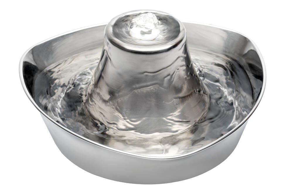 Petsafe Seaside - Drinkfontein RVS - 0.8 l - Zilver - 13.8x28.2x27.5 cm