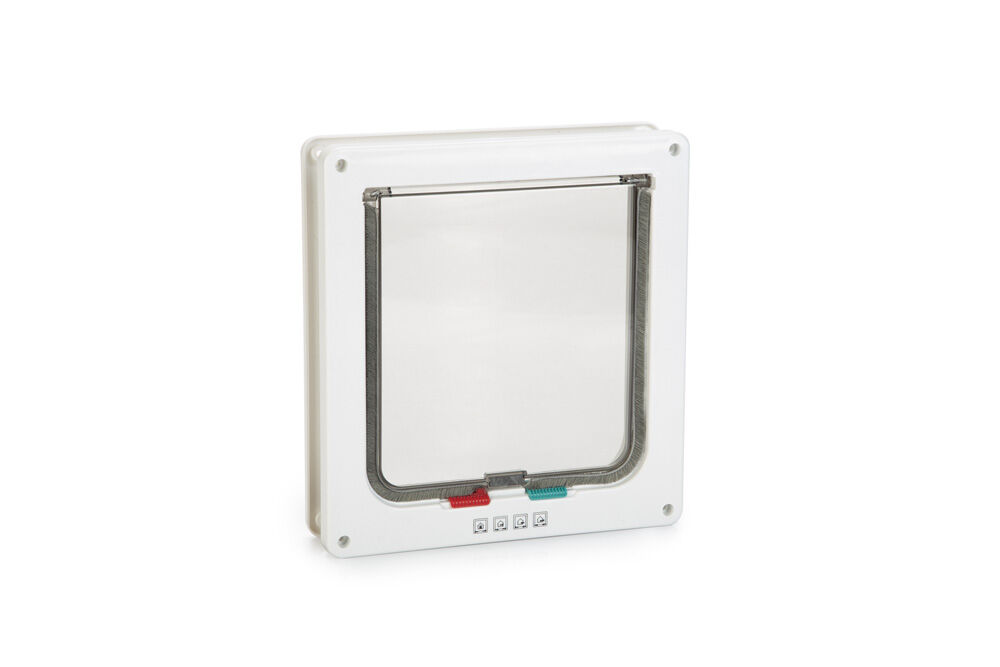 Beeztees Kattendeur Muze - Wit - 28.6x23.5x6 cm