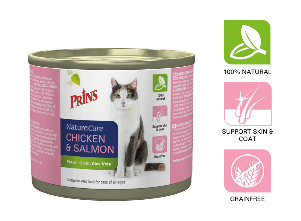 Prins Naturecare Cat - 200 Gram - zalm, kip