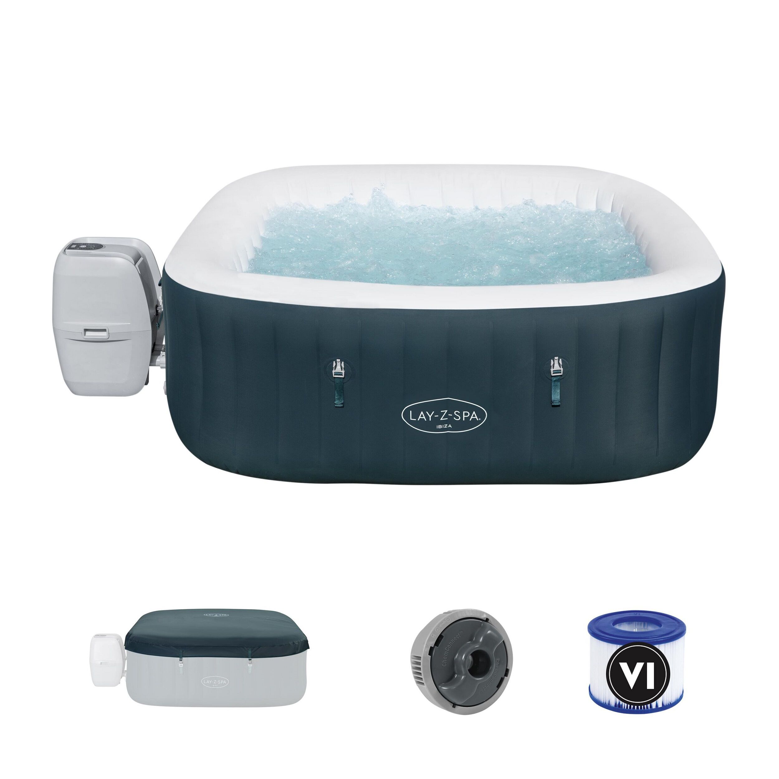 Bestway Lay-Z Spa Ibiza Airjet 6 - Spa - Donker groen - 66x180x180 cm