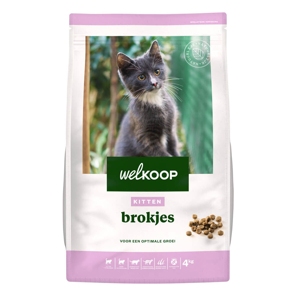Welkoop Kitten brokjes - Kattenvoer - 4 Kilogram - gevogelte Welkoop Kitten brokjes - Kattenvoer - 4 Kilogram - gevogelte