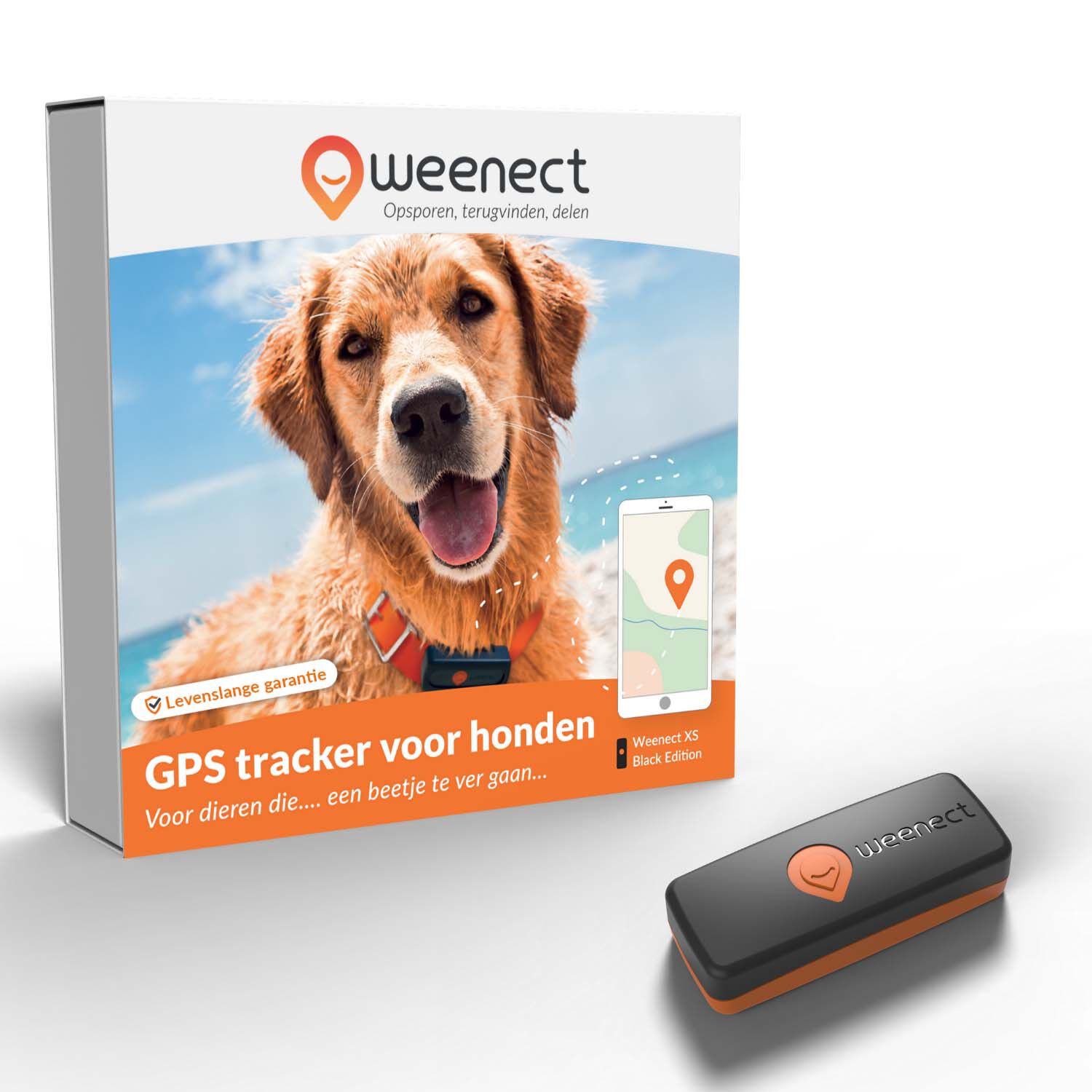 Weenect - GPS tracker Hond - zwart - XS