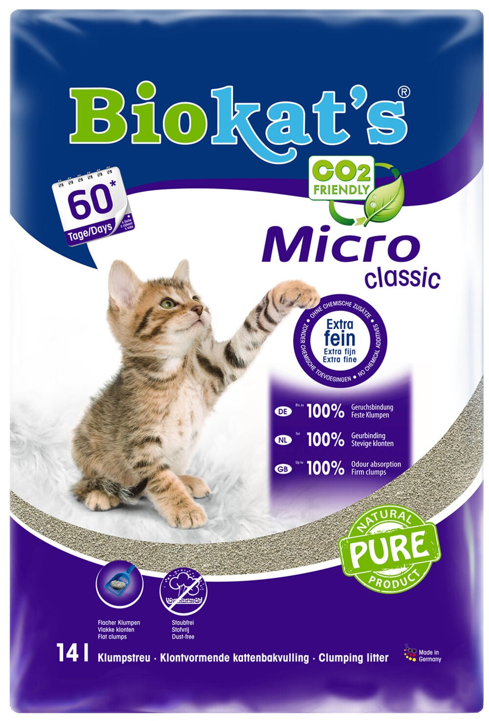Biokat's Micro Classic - Kattenbakvulling - Heel fijn - 14 Liter
