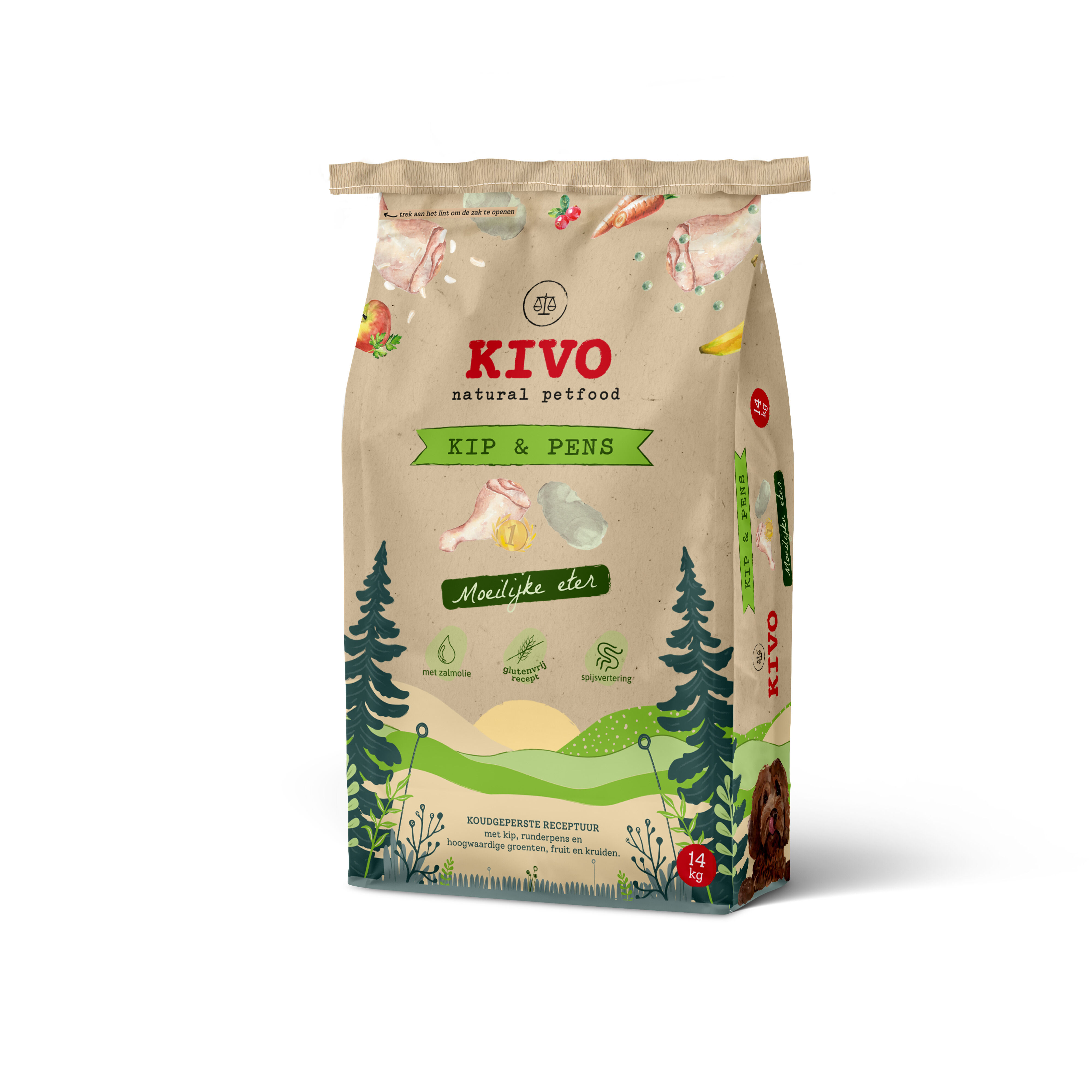 Kivo Adult - Hondenvoer - Glutenvrij - 14 Kilogram Kivo Adult - Hondenvoer - Glutenvrij - 14 Kilogram