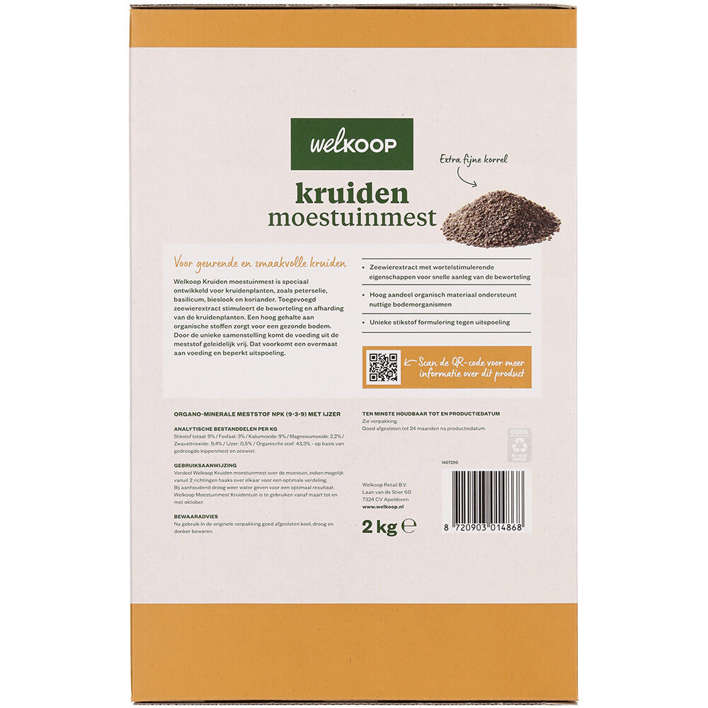 Welkoop - Kruiden Moestuinmest - 50 m2 - 2 Kilogram