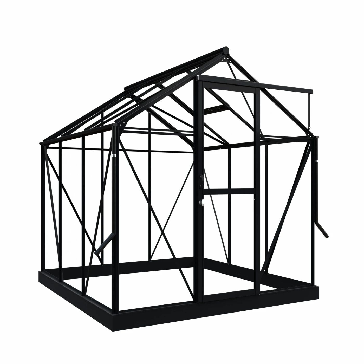 Royal Well Mary I - Tuinkas - zwart - 241x212x222 cm - Veiligheidsglas & polycarbonaat