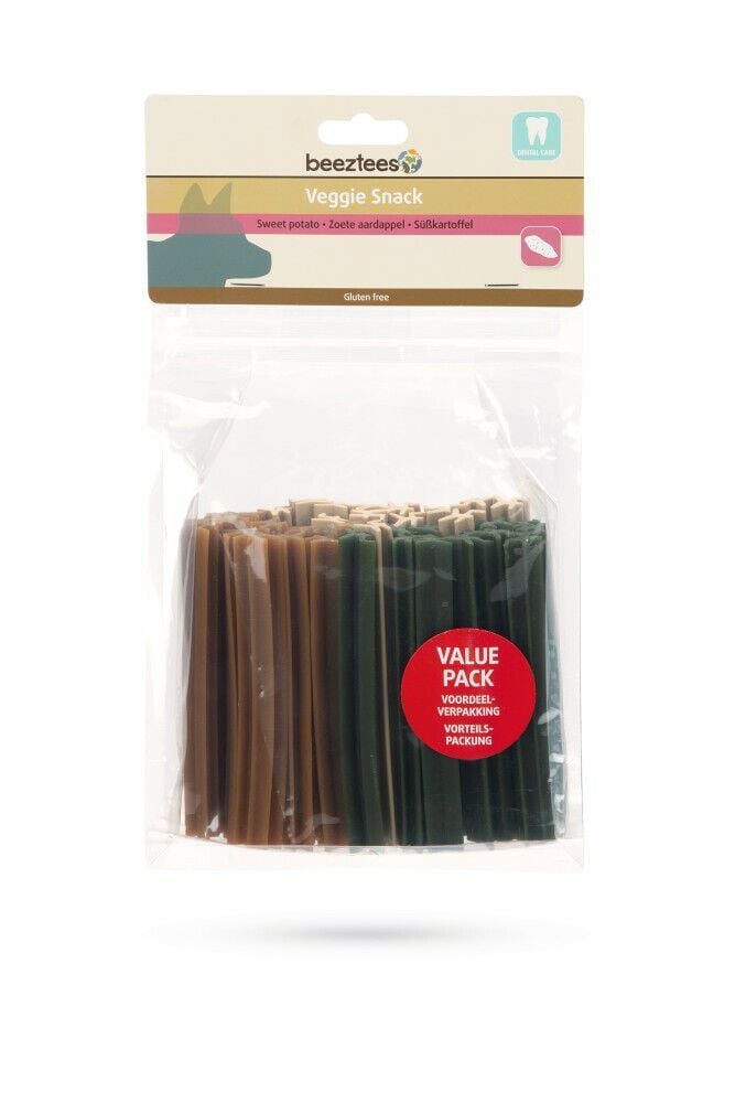 Beeztees Veggie Kauwstaaf - Hondensnack - 500 Gram - Zoete aardappel - S Beeztees Veggie Kauwstaaf - Hondensnack - 500 Gram - Zoete aardappel - S