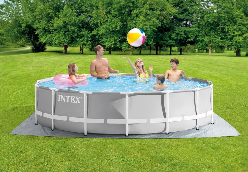 Intex Prism Frame Pool - Zwembad - Grijs - 107x427x107 cm - 427 cm