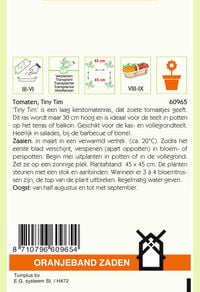 Oranjeband zaden Tomaat Tiny Tim - Groentezaden