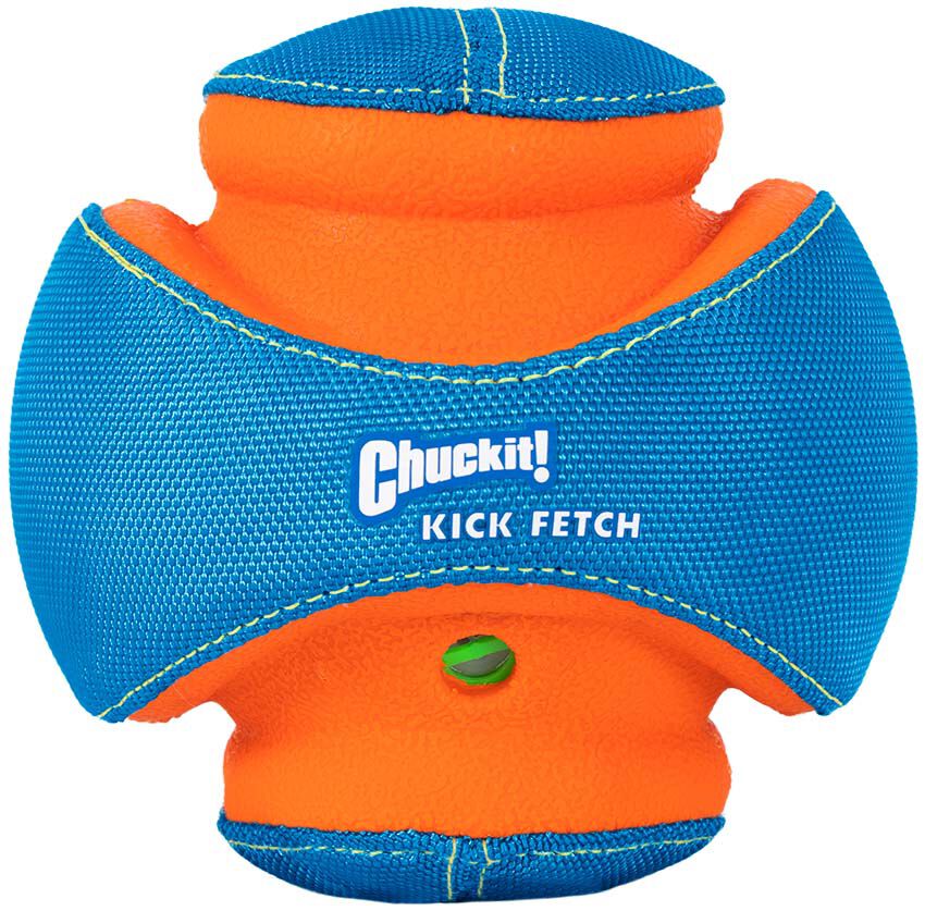 Chuckit Giggle kick Fetch - Apporteren - Hondenspeelgoed - Blauw/Oranje - 22x16x14 cm - Small