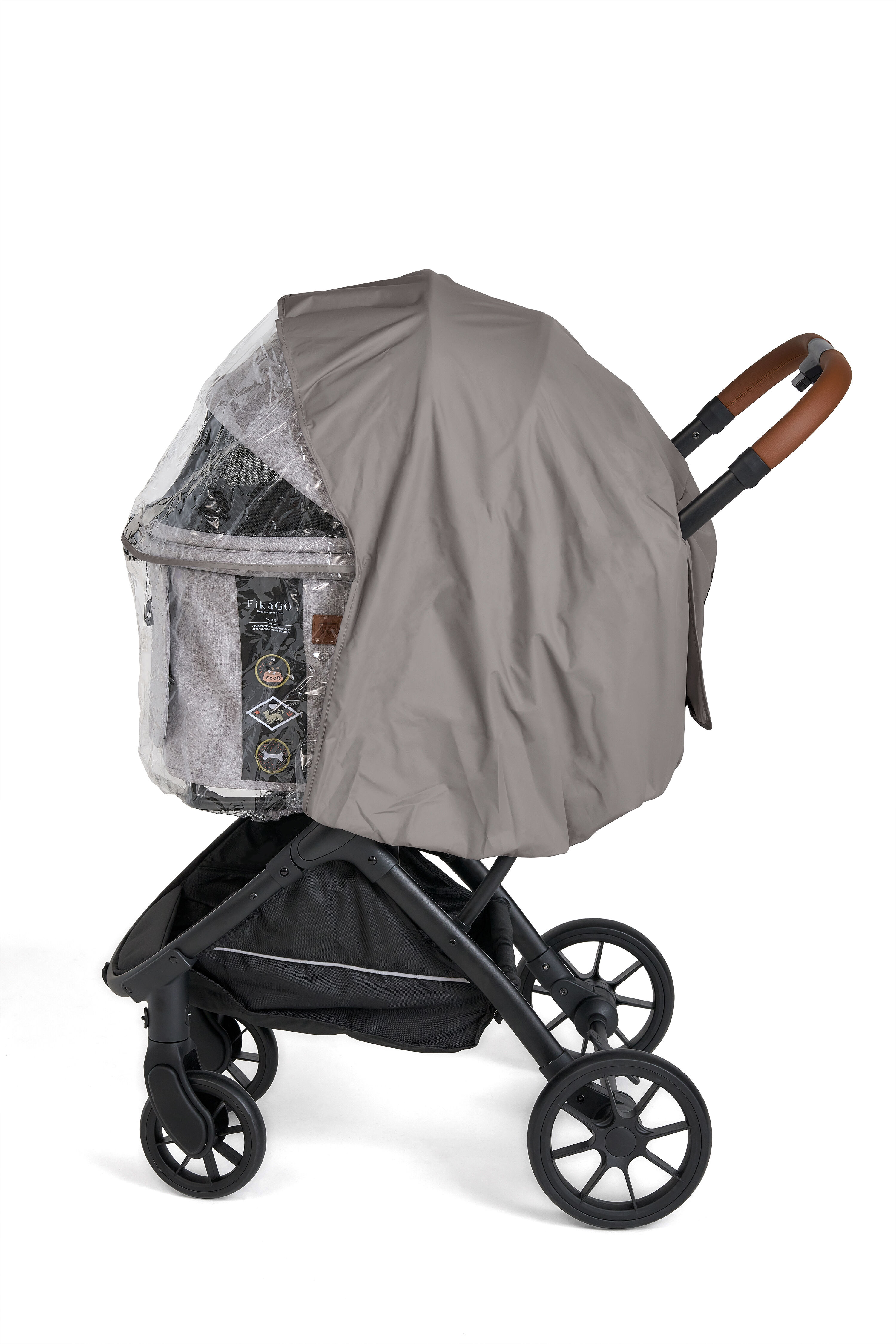 Fikago - Hondenbuggy  Regenhoes - Grijs - 1x84x54 cm