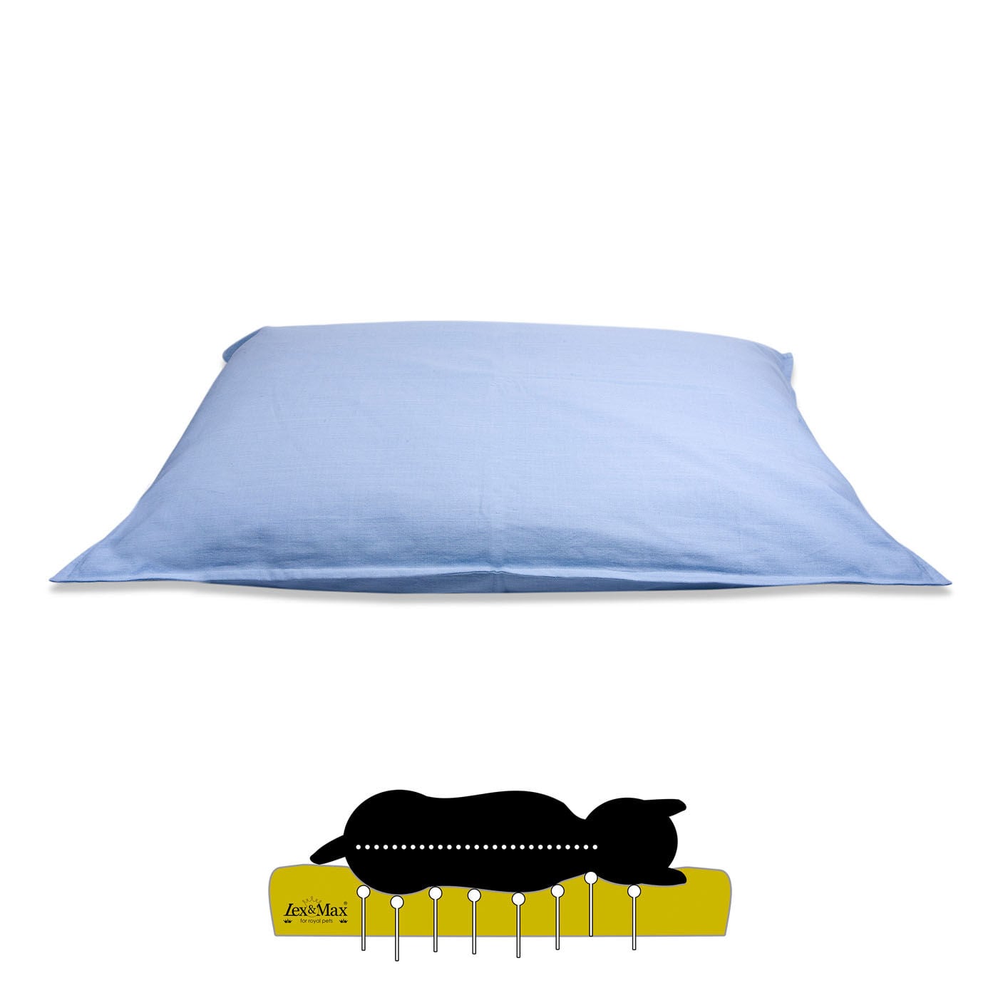 Lex & Max Tivoli - Orthopedisch Hondenkussen - Blauw - L Lex & Max Tivoli - Orthopedisch Hondenkussen - Blauw - L