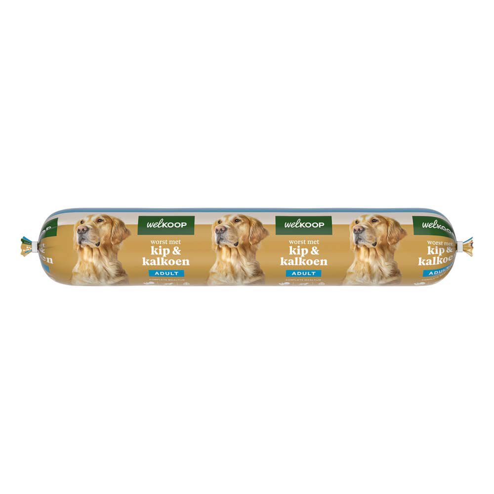 Welkoop Worst - Hondenvoer - 750 Gram - kalkoen Welkoop Worst - Hondenvoer - 750 Gram - kalkoen
