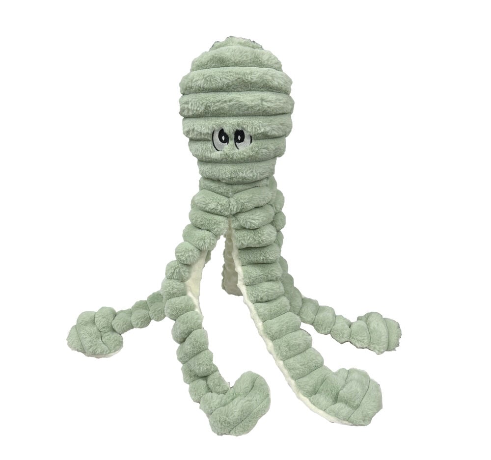Quapas Octopus Knuffel - Hondenspeelgoed - Groen - 15x18x66 cm - XL