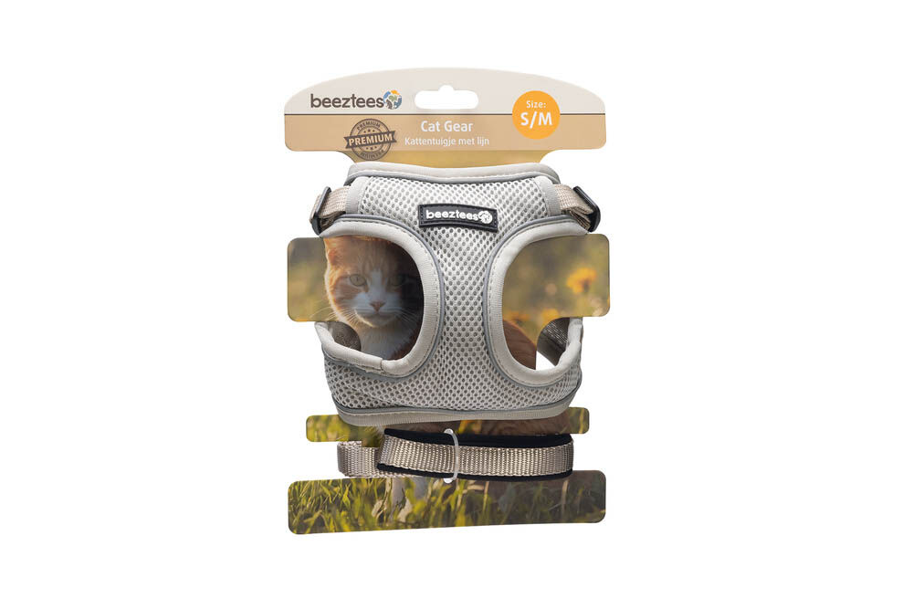 Beeztees Parinca - Kattentuigje - Grijs - S-M