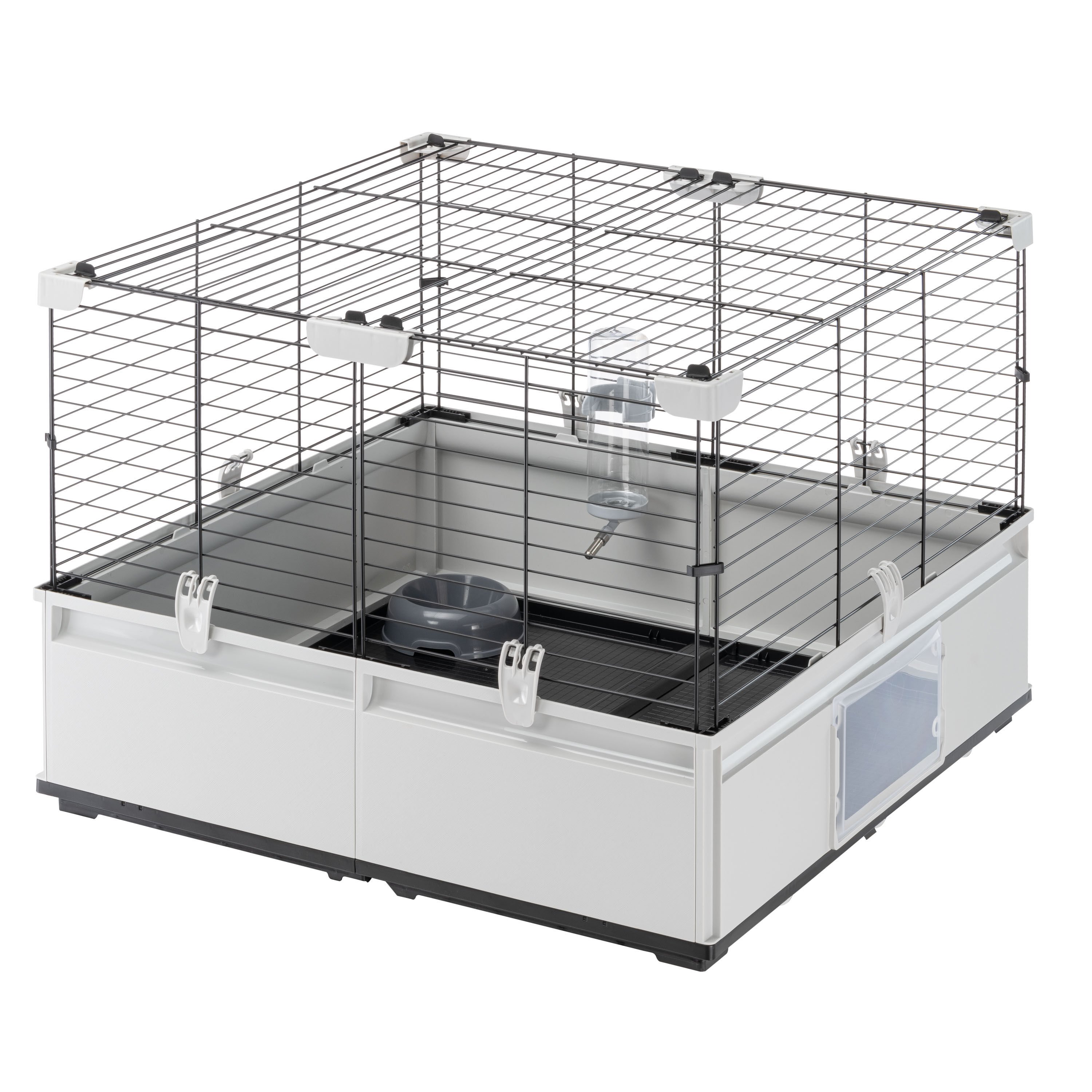 Ferplast Modulair 1 - Konijnenkooi - Grijs / Zwart - 75x74x44 cm Ferplast Modulair 1 - Konijnenkooi - Grijs / Zwart - 75x74x44 cm