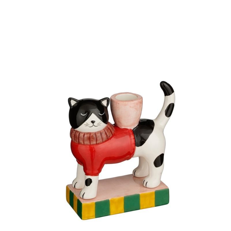 Mica Decorations Kat - Kandelaar - Wit Mica Decorations Kat - Kandelaar - Wit