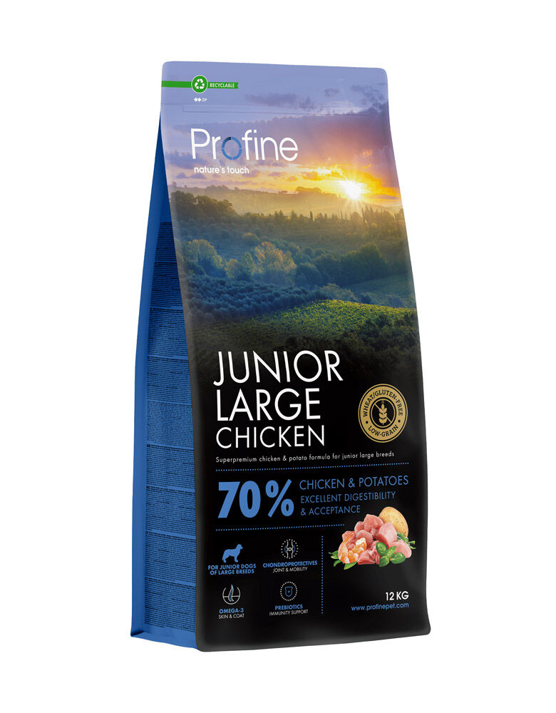 Profine Junior Large Chicken & Potatoes - Hondenvoer - 12 Kilogram - kip Profine Junior Large Chicken & Potatoes - Hondenvoer - 12 Kilogram - kip