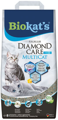 Biokat's Diamond Care MultiCat - Kattenbakvulling - Fijn - 8 Liter