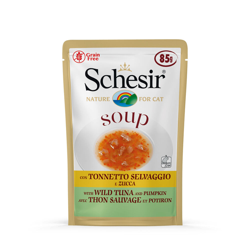 Schesir Soup - Kattenvoer - 85 Gram - groente, tonijn Schesir Soup - Kattenvoer - 85 Gram - groente, tonijn