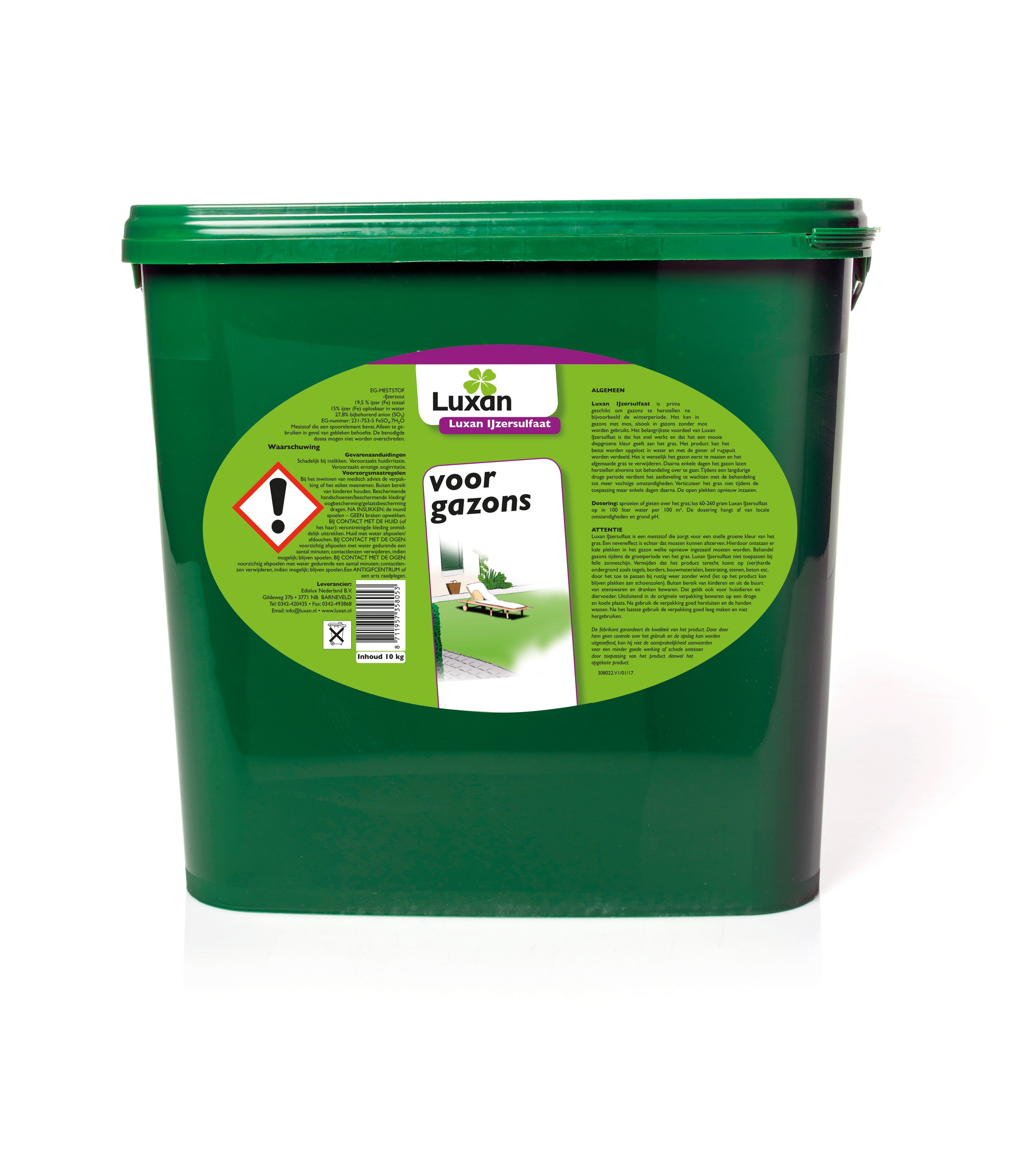 Luxan IJzersulfaat  - Voor gazons - 10 Kilogram