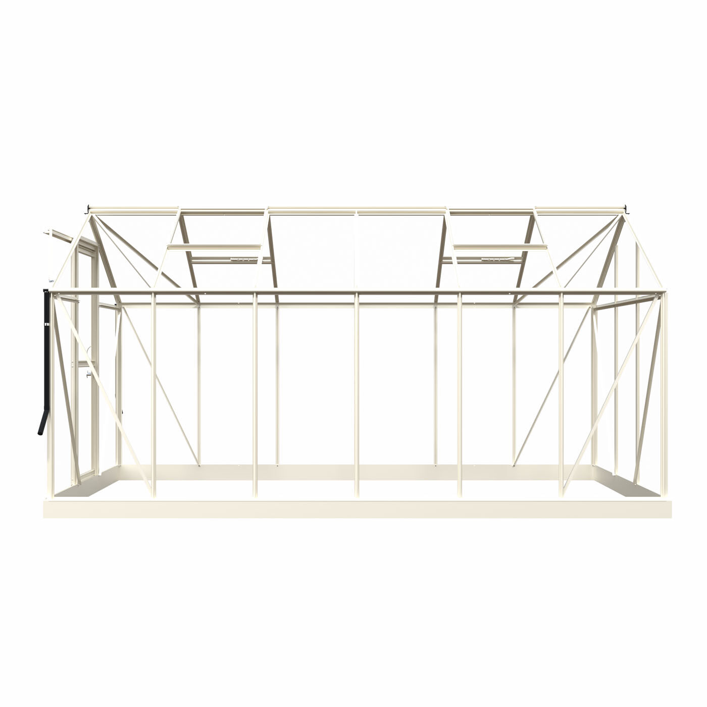Royal Well Mary IV - Tuinkas - Wit - 241x212x425 cm - Veiligheidsglas