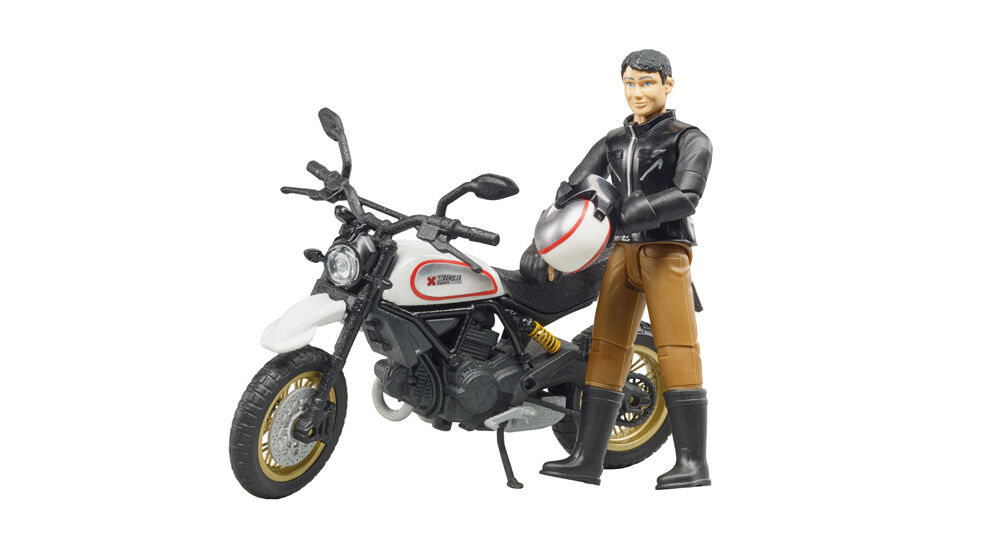 Bruder Scrambler Ducati Desert Sled en bestuurder 1:16 - Vrachtwagens & auto's - Geel