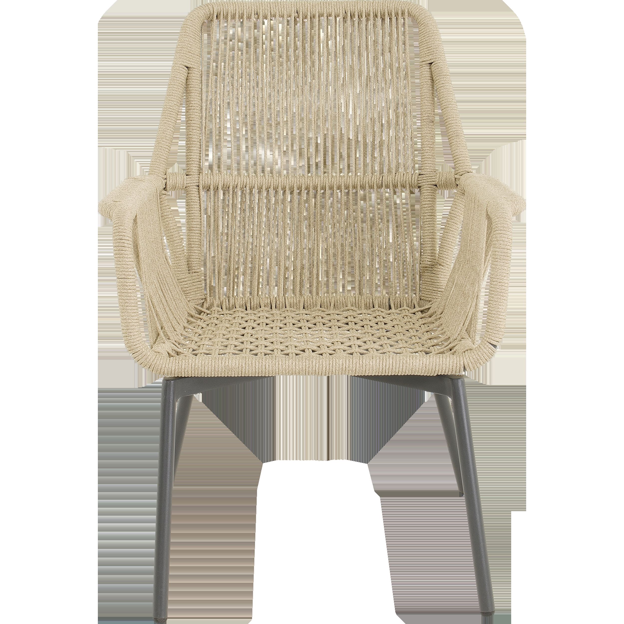 Lesli Living Silas - Tuinstoel - Beige - 64x6x77 cm