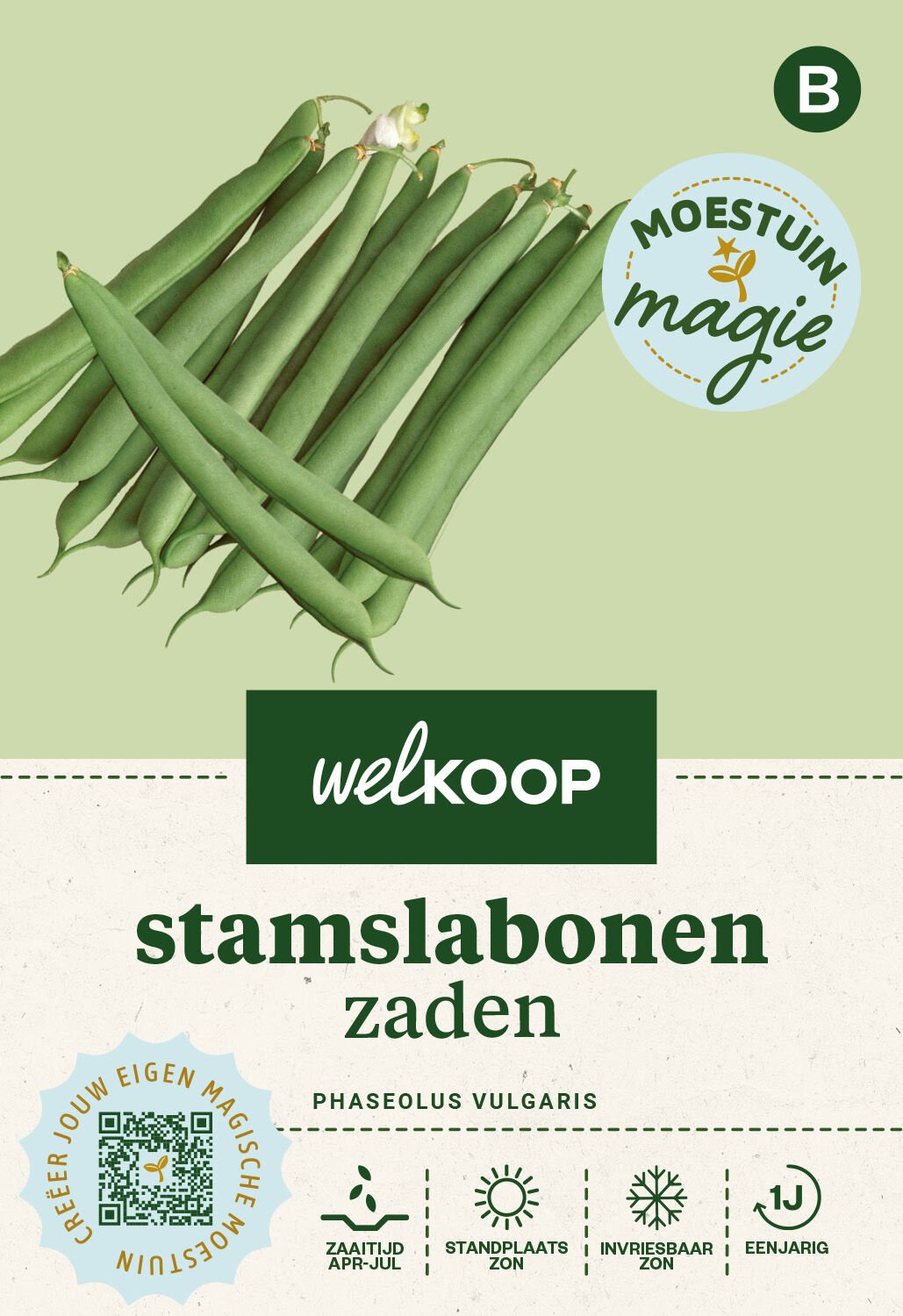 Welkoop Moestuin Magie - Stamslabonen Zaden - 6 Gram