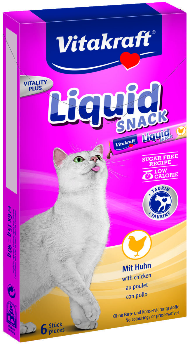 Vitakraft Cat-Liquid - Kattensnacks - 90 Gram - kip Vitakraft Cat-Liquid - Kattensnacks - 90 Gram - kip