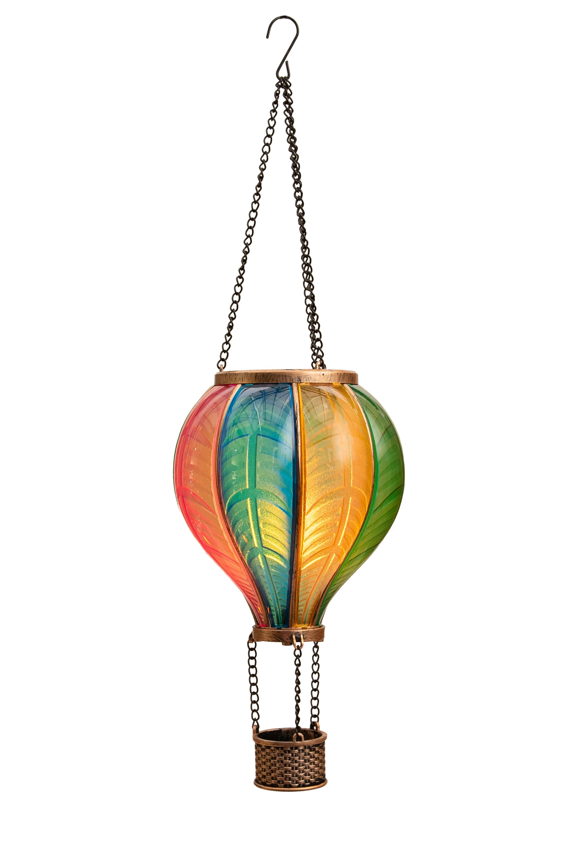Anna's Collection Luchtballon - Solar hanglamp - 12 LED lampjes - Multi - Klassiek warm wit - 45x14x14 cm Anna's Collection Luchtballon - Solar hanglamp - 12 LED lampjes - Multi - Klassiek warm wit - 45x14x14 cm