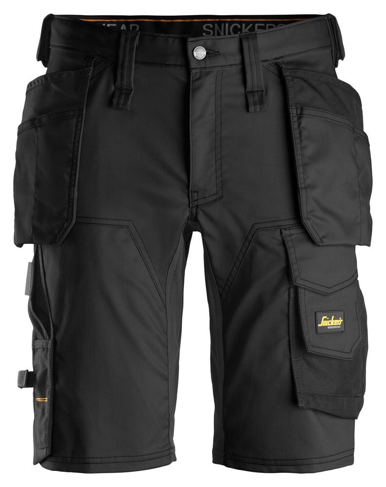 Snickers AllroundWork 6141 Stretch - Korte werkbroek - Zwart - 44