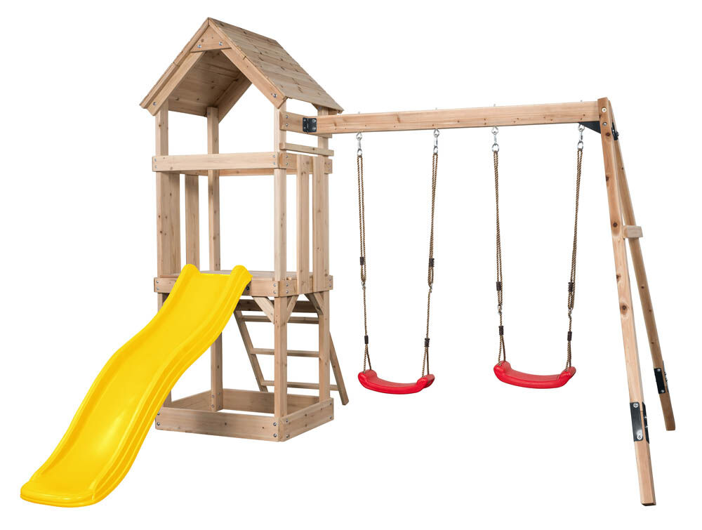 Swing King Noa - Speeltoestel - 34 Kilogram - Geel - Hout Swing King Noa - Speeltoestel - 34 Kilogram - Geel - Hout