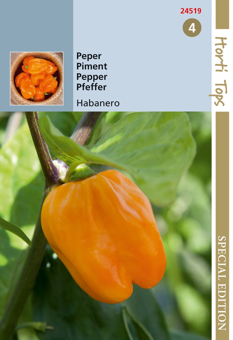 Hortitops Peper Habanero Capsicum chinense - Groentezaden Hortitops Peper Habanero Capsicum chinense - Groentezaden