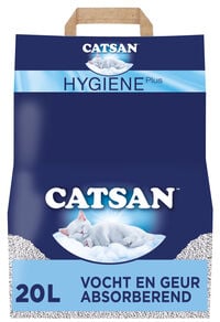 Catsan Hygiene Plus - Kattenbakvulling - 20 Liter - Zonder toegevoegde geur