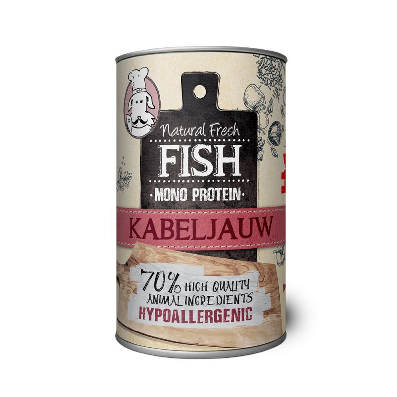 Natural Fresh Meat Mono Protein - Hondenvoer - 400 Gram - kabeljauw Natural Fresh Meat Mono Protein - Hondenvoer - 400 Gram - kabeljauw