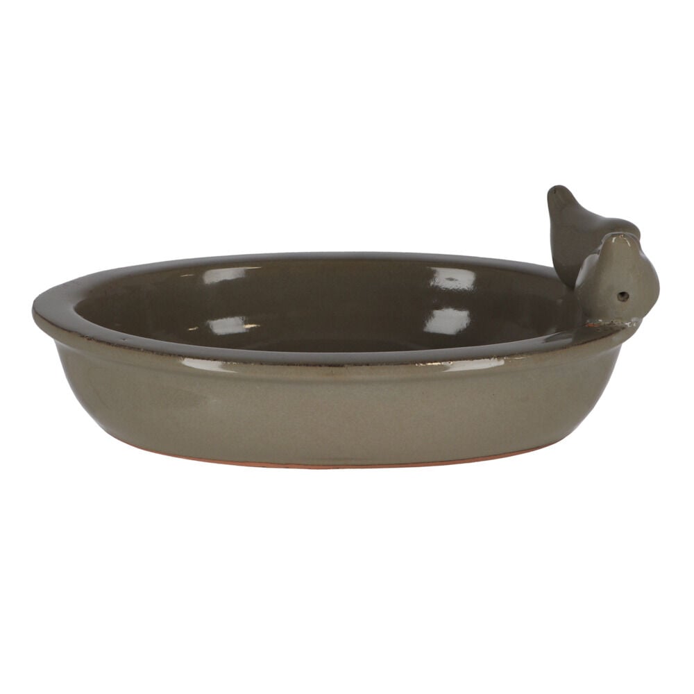 Best for Birds - Waterschaal ovaal - Grijs - 11x23x31 cm - Ovaal