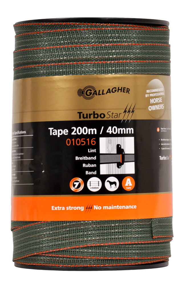 Gallagher TurboStar Linet 20mm - 31.5 cm - 200 Meter - Groen - 20 cm - 20000 cm Gallagher TurboStar Linet 20mm - 31.5 cm - 200 Meter - Groen - 20 cm - 20000 cm