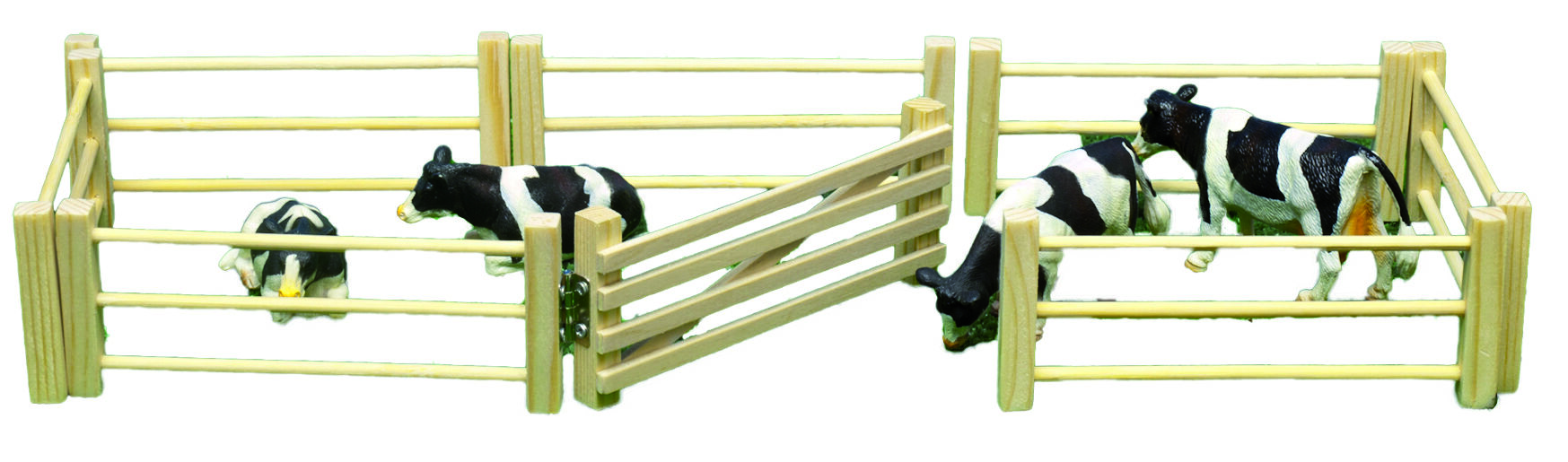 Kids Globe Houten afrastering 6-delig inclusief hek 1:32 - Accessoires