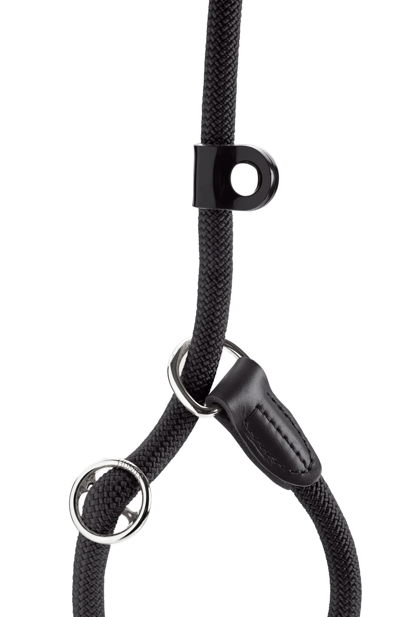 Hunter Freestyle - Retrieverlijn Hond - Zwart - 0.8 cm - 170 cm