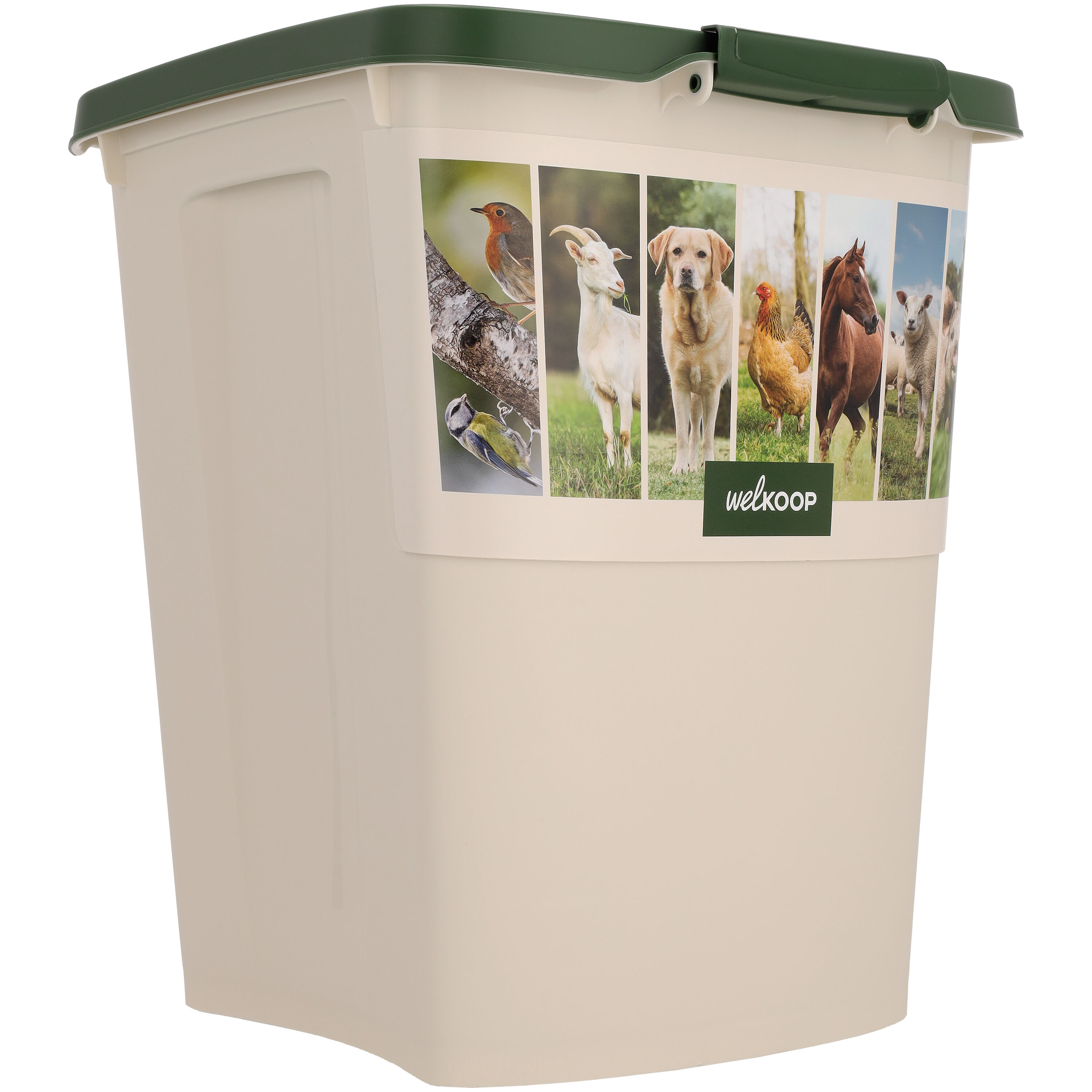 Welkoop - Voerton - 38 Liter - Wit Groen