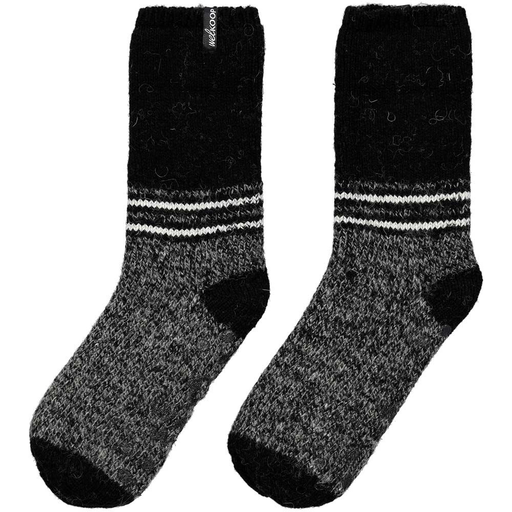 Welkoop - Huissokken - Wol - Zwart gestreept - 39-42