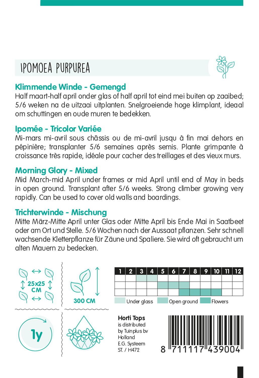 Hortitops Klimmende Winde - Bloemzaden