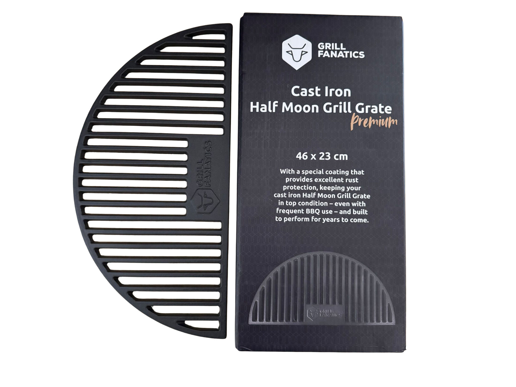 Grill Fanatics Halve Maan - Grillrooster - 1 Stuks - zwart