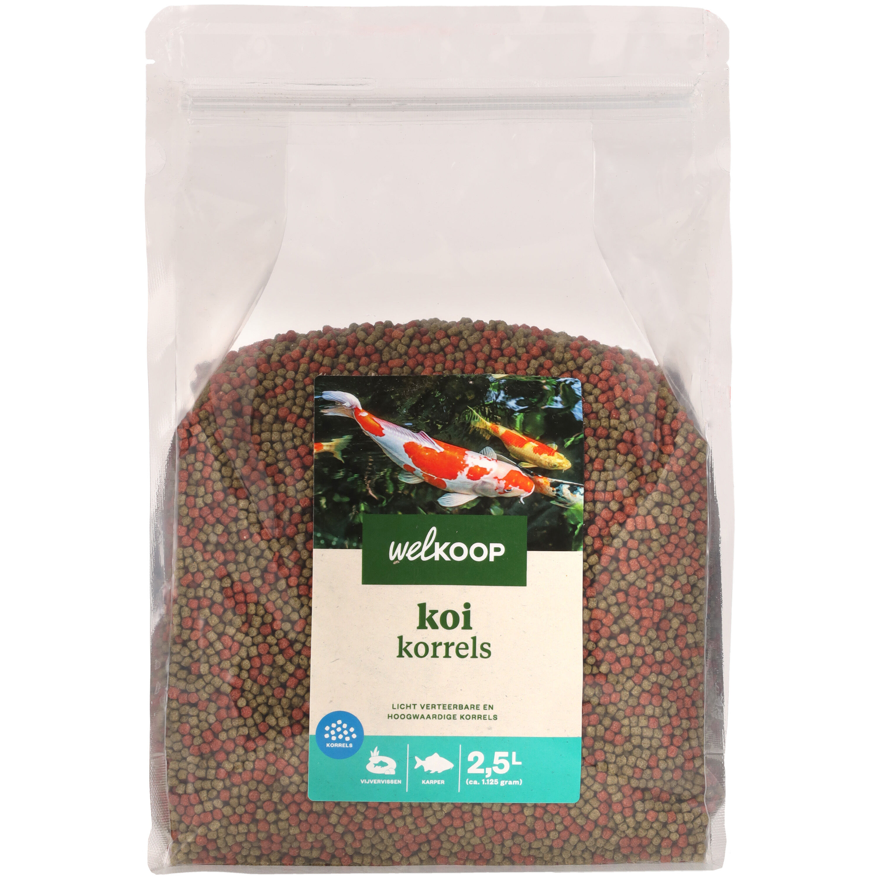 Welkoop Koikorrels - Vijvervissenvoer - 2.5 Liter Welkoop Koikorrels - Vijvervissenvoer - 2.5 Liter