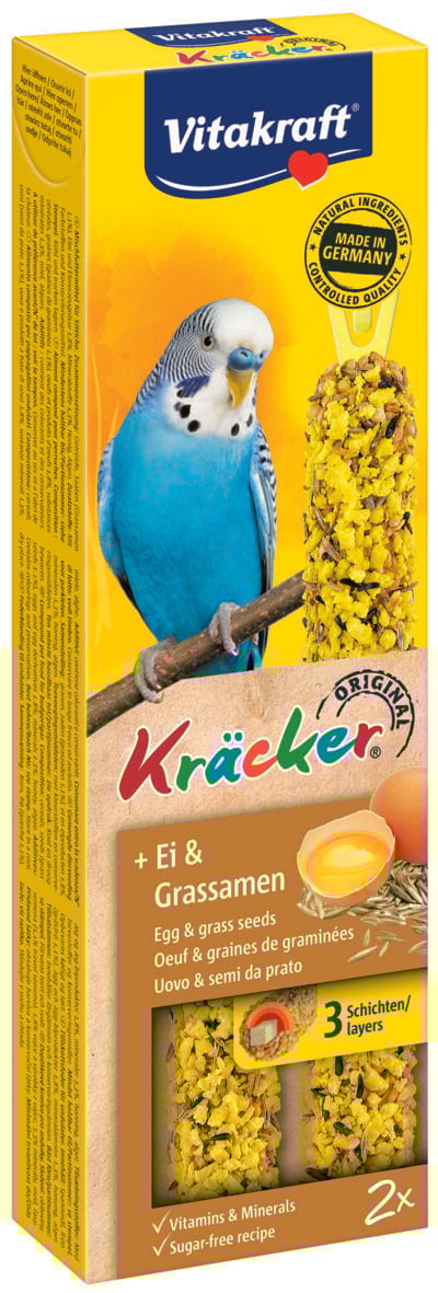 Vitakraft Eikracker 2 in 1 Parkiet - 2 Stuks - Ei - Snacks Vitakraft Eikracker 2 in 1 Parkiet - 2 Stuks - Ei - Snacks