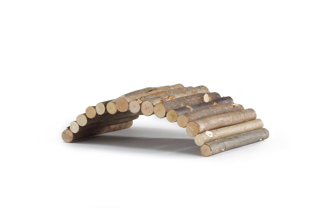 Beeztees Flexibele Loopbrug Wilg - Knaagdierspeelgoed - Hout - 28x15x13 cm