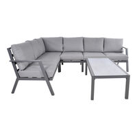Lesli Living Marah - Loungeset - Grijs - 1x122.5x76.5 cm